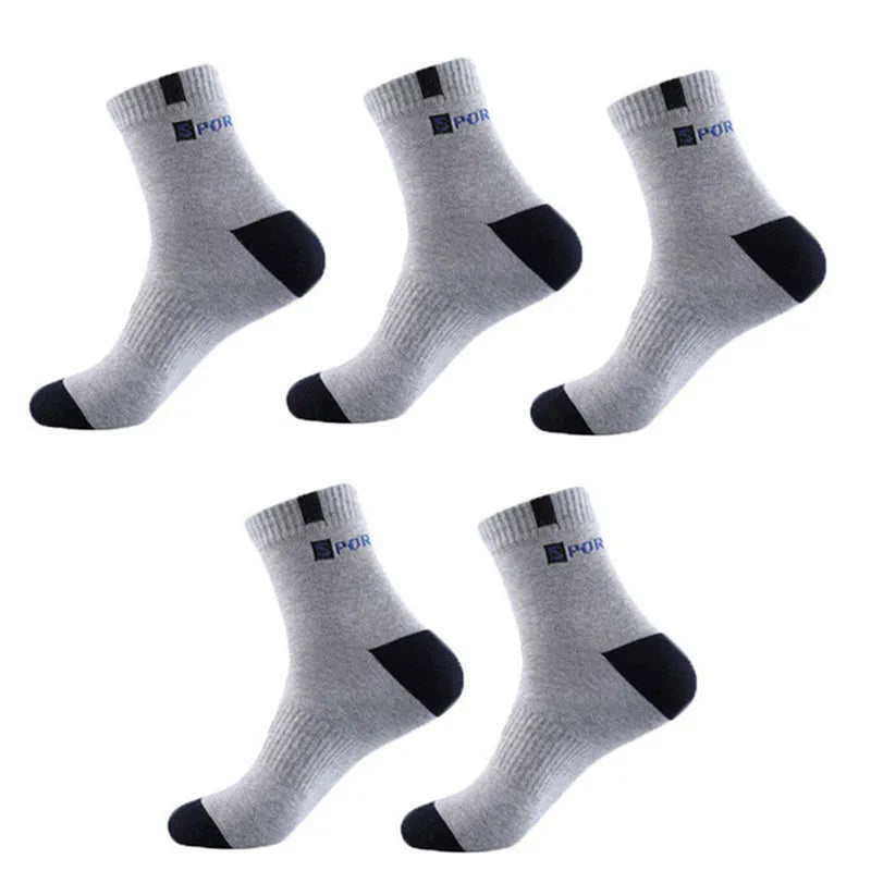 5 Pairs Cotton Socks Size EU 37-43 (US 6-9.5)