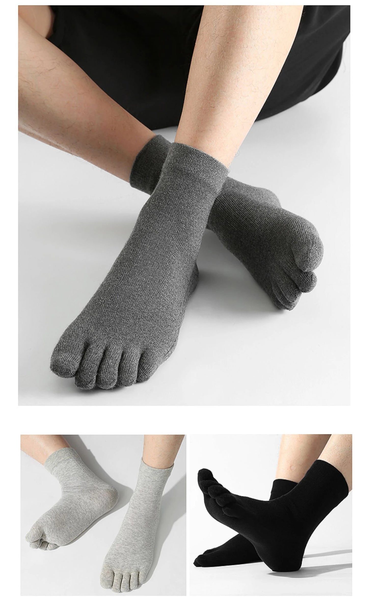 5 Pairs of Unisex Toe Socks