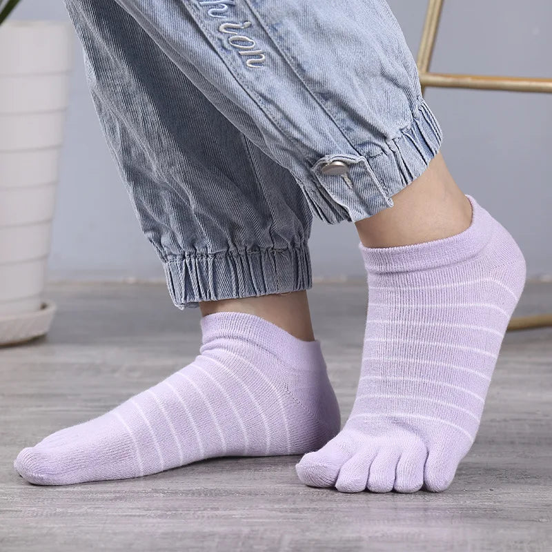 Womens Low Ankle Toe Socks